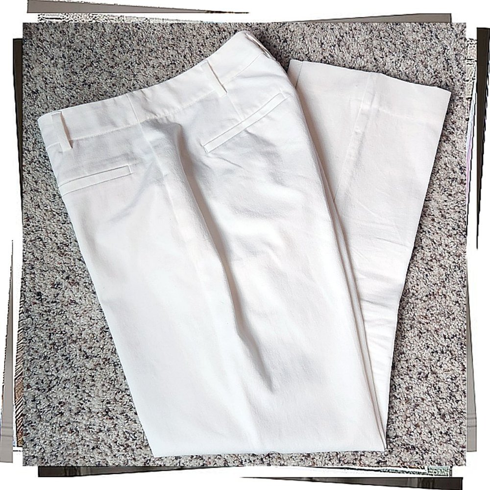 NWT: White Slim Kick Flare Pants (2) by Maeve - Picture 3 of 4